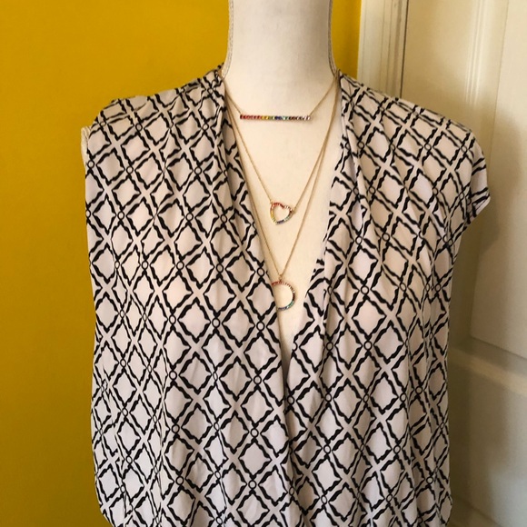 NWT Peter Nygard Blue Geometric Pantsuit Sz M - Picture 2 of 7